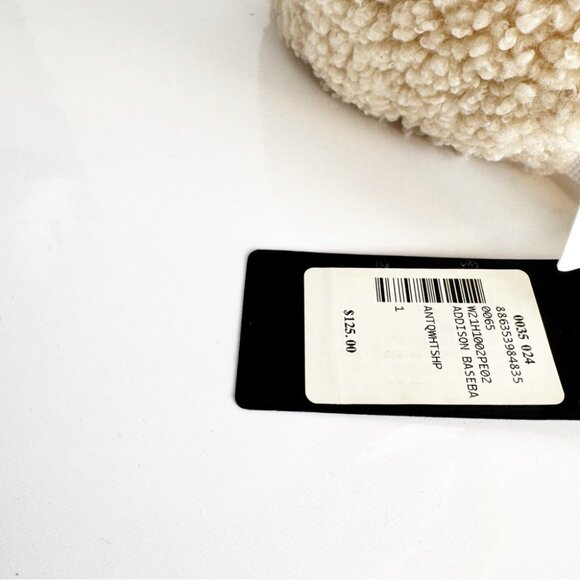 NWT Rag & Bone Addison Sherpa Baseball Cap Rag & Bone in Antique White - Picture 7 of 8